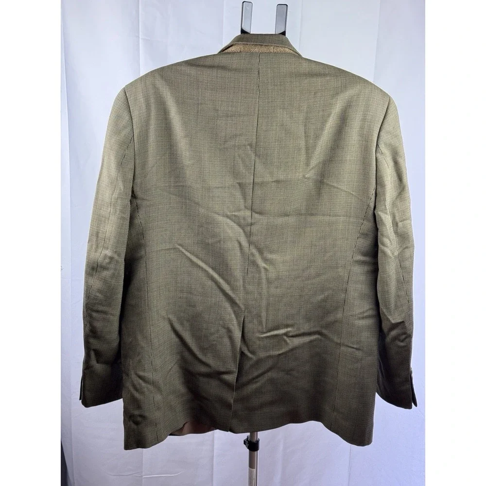 Lauren Ralph Lauren Houndstooth Blazer 42R Wool Brown Sport‎ Coat Jacket